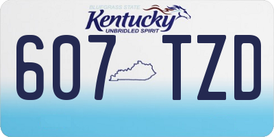 KY license plate 607TZD
