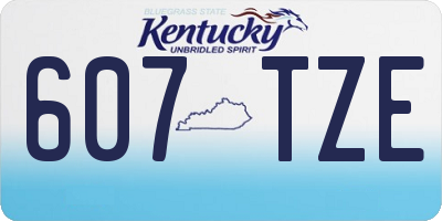 KY license plate 607TZE