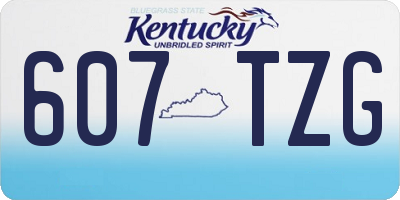 KY license plate 607TZG