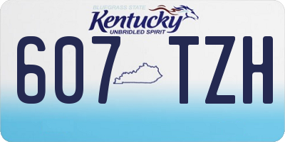 KY license plate 607TZH