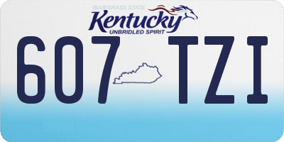 KY license plate 607TZI