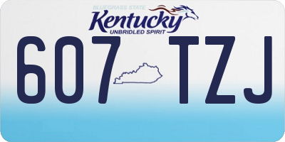 KY license plate 607TZJ