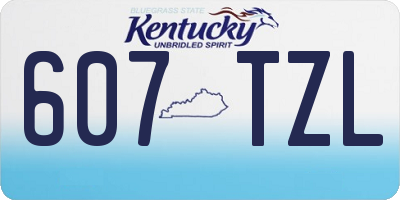 KY license plate 607TZL