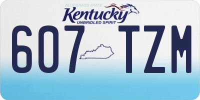 KY license plate 607TZM