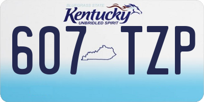 KY license plate 607TZP
