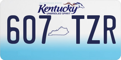 KY license plate 607TZR