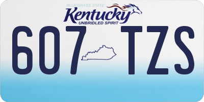 KY license plate 607TZS