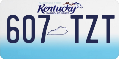 KY license plate 607TZT