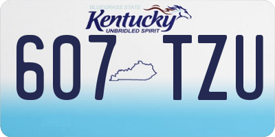 KY license plate 607TZU
