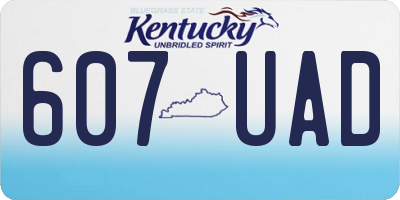 KY license plate 607UAD