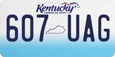 KY license plate 607UAG