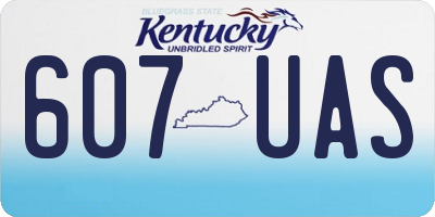 KY license plate 607UAS