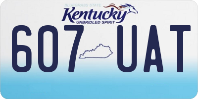 KY license plate 607UAT