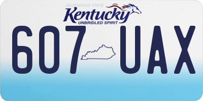 KY license plate 607UAX