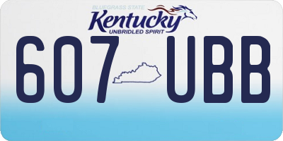 KY license plate 607UBB