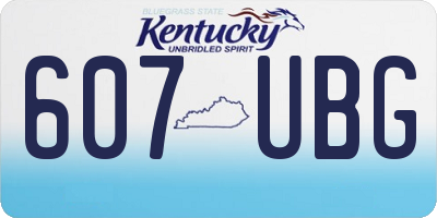 KY license plate 607UBG