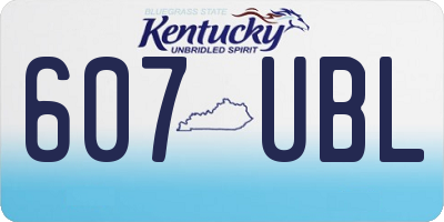 KY license plate 607UBL