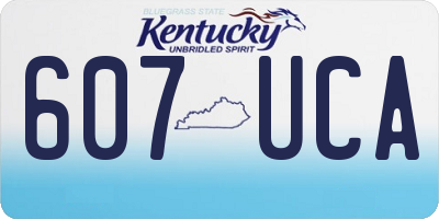 KY license plate 607UCA