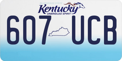 KY license plate 607UCB