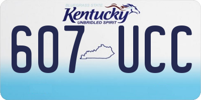 KY license plate 607UCC