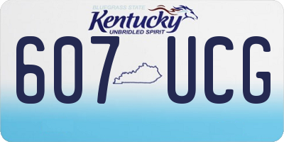 KY license plate 607UCG