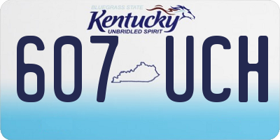 KY license plate 607UCH