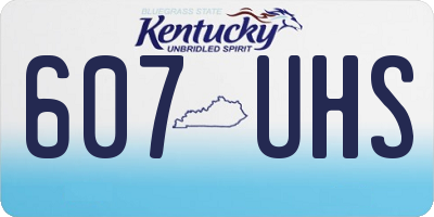 KY license plate 607UHS