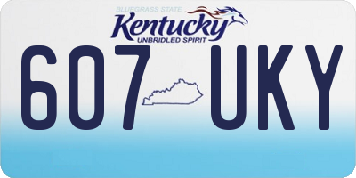 KY license plate 607UKY
