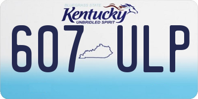 KY license plate 607ULP