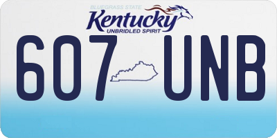 KY license plate 607UNB