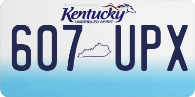 KY license plate 607UPX