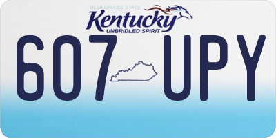 KY license plate 607UPY