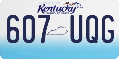 KY license plate 607UQG
