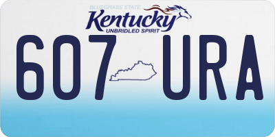 KY license plate 607URA