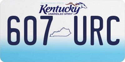 KY license plate 607URC