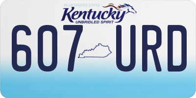 KY license plate 607URD