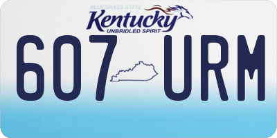 KY license plate 607URM