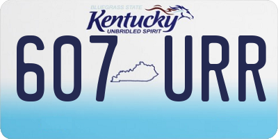 KY license plate 607URR