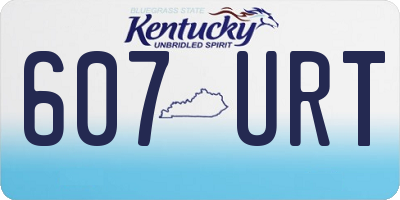 KY license plate 607URT