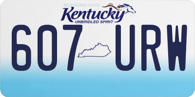 KY license plate 607URW