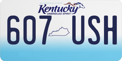 KY license plate 607USH