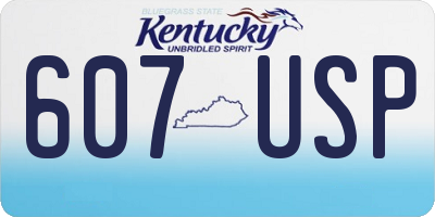 KY license plate 607USP