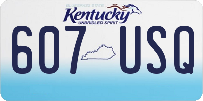 KY license plate 607USQ