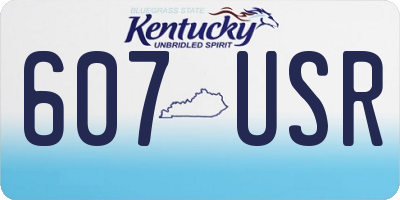 KY license plate 607USR