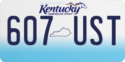 KY license plate 607UST