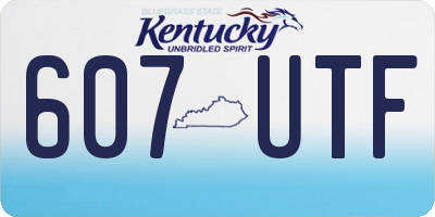 KY license plate 607UTF
