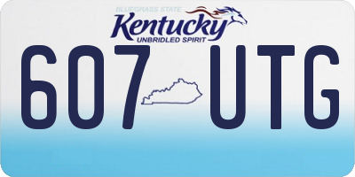 KY license plate 607UTG