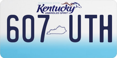 KY license plate 607UTH