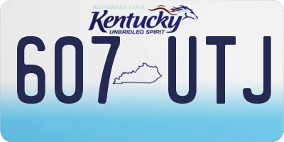 KY license plate 607UTJ