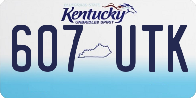 KY license plate 607UTK